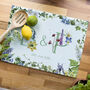 Personalised Wedding Gift Wildflower Glass Worktop Saver, thumbnail 3 of 8
