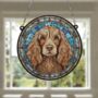 Cocker Spaniel Chocolate Stained Glass Effect Suncatcher, thumbnail 6 of 6