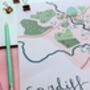 Cardiff Illustrated Map Print, thumbnail 6 of 6
