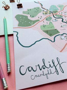 Cardiff Illustrated Map Print, 6 of 6