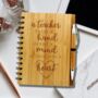 Personalised Eco Bamboo Teacher Notebook Heart, thumbnail 5 of 7