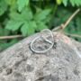 Hammered Hoop Leaf Ring In Sterling Silver, thumbnail 3 of 6