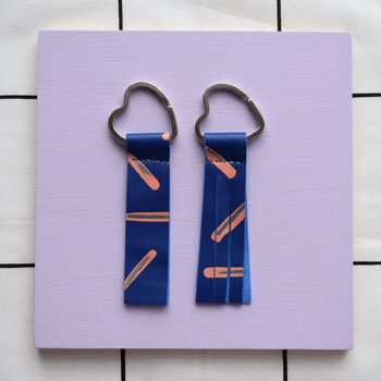 Love Hand Painted Leather Keyrings, 3 of 11