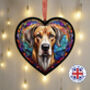 Great Dane Stained Glass Effect Heart Suncatcher, thumbnail 1 of 5