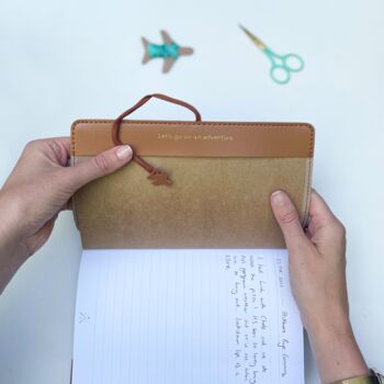 Stitch Where You've Been Vegan Leather Travel Notebook, 10 of 12