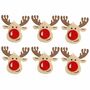 Set Of Six Christmas Crafts Felt Reindeer Pegs, thumbnail 2 of 3