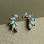 Opal Turquoise Wing Stud Earrings, thumbnail 6 of 8