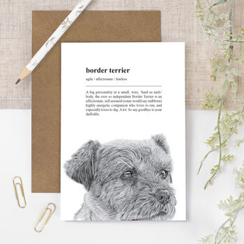Border Terrier Dog Illustration Unframed Print, 6 of 8