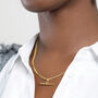 Out Of Stock Fine Layered T Bar Necklace, thumbnail 2 of 4