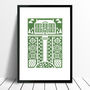 Manor Garden Screen Print Available In More Colours, thumbnail 5 of 7