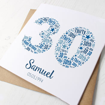 Personalised 30th Birthday Card For Him, 2 of 2