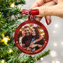 Personalised First Christmas Couple Photo Bauble, thumbnail 2 of 3