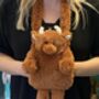 Highland Brown Cow Hand Muff + Earmuffs + Engraved Tag, thumbnail 6 of 6