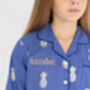 Personalised Girls Cotton Pineapple Pyjamas, thumbnail 3 of 7