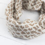 Lambswool Leopard Knitted Cowl, thumbnail 11 of 12