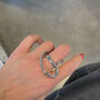 Silver Plated Abstract Double Twist Ring, thumbnail 2 of 4