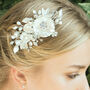 Silver, Gold Or Rose Gold Plated Floral Bridal Clip, thumbnail 8 of 12