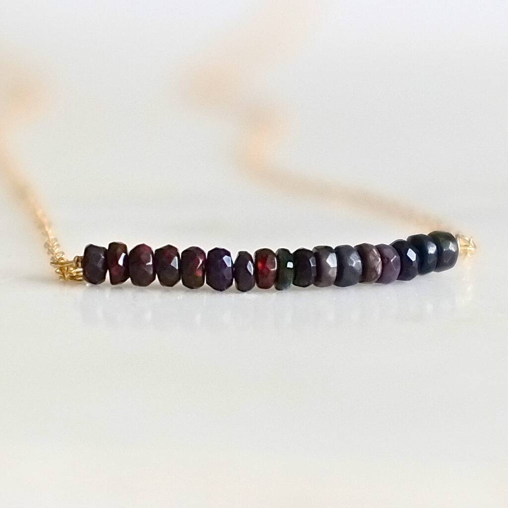 Real Black Opal Necklace By Gracie Collins | notonthehighstreet.com