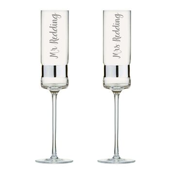 Personalised Wedding Champagne / Prosecco Flute Set, 4 of 6