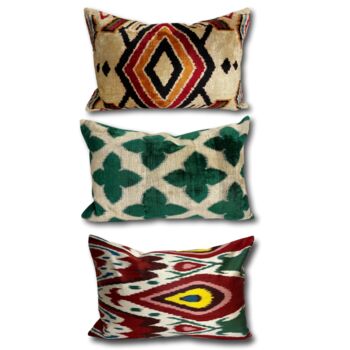 Multi Colour Tribal Velvet Cushion, 4 of 4