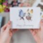'Happy Anniversary' Fresh Flower And Card Gift, thumbnail 2 of 7
