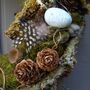 Spring Feather Egg And Twig Wreath Wall Door, thumbnail 3 of 6