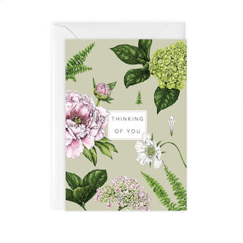 Summer Garden 'Thinking Of You' Botanical Card, 2 of 2