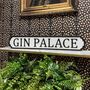 Gin Palace Antiqued Wooden Road Sign, thumbnail 1 of 2