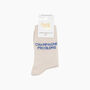 Champagne Problems Combed Cotton Glitter Socks In Cream, thumbnail 4 of 4