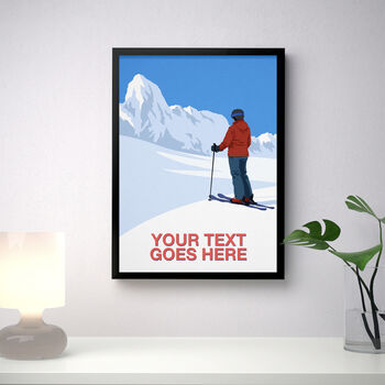 Personalised Ski Art Poster, 2 of 7