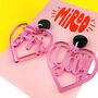 'Fri Yay' Mirrored Acrylic Slogan Earrings, thumbnail 4 of 8