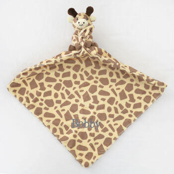 Personalised Snuggle Giraffe Baby Comforter, 3 of 6