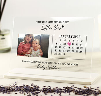 Personalised Baby Photo Calendar Plaque, 5 of 7