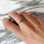 18k Gold Vermeil Plated Lapis Lazuli Birthstone Ring, thumbnail 2 of 4
