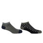 Lux Taylor Grey And Crosslet Black Men's Trainer Socks, thumbnail 1 of 8