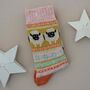 Wool Blend Sheep Socks In Pink, thumbnail 1 of 2