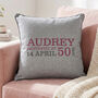 Personalised 50th Birthday Cushion, thumbnail 5 of 8