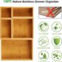 Set Of Five Bamboo Desk Drawer Organise Trays, thumbnail 5 of 7