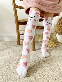 Bouncing Bunny / Rabbit Knee High Socks, 3 of 5
