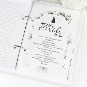 Personalised Botanical Border Wedding Planner, 10 of 12