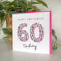Leopard Love 60th Birthday Card, thumbnail 3 of 3