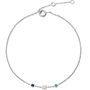 Sterling Silver Personalised Birthstone Trio Bracelet, thumbnail 3 of 4