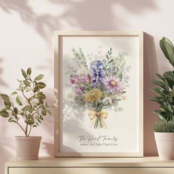 Personalised Elegant Family Bouquet With Birth Month Flowers, 3 of 10