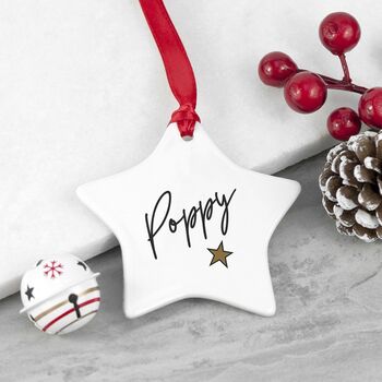 Personalised Christmas Star Decoration, 5 of 8