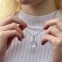 Silver Round Glass Pendant Necklace, thumbnail 4 of 8