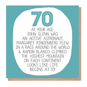 By Your Age… Funny 70th Birthday Card, 2 of 2