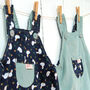Reversible Duck Needlecord Dungarees Baby Kids, thumbnail 2 of 6