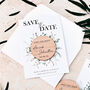 Wedding Save The Date Eucalyptus Cards Magnets, thumbnail 1 of 10