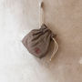 Waxed Cotton Duffle Pouch Drawstring Wash Bag, thumbnail 1 of 3