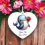 Personalised Cute Rose Animal Whale Decoration, thumbnail 2 of 2